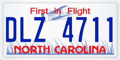 NC license plate DLZ4711