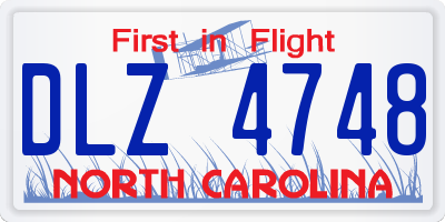 NC license plate DLZ4748