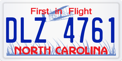 NC license plate DLZ4761