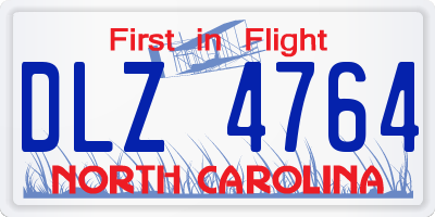 NC license plate DLZ4764