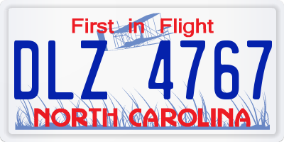 NC license plate DLZ4767