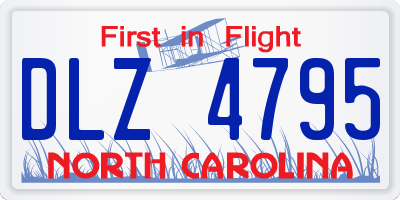 NC license plate DLZ4795