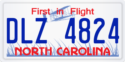 NC license plate DLZ4824
