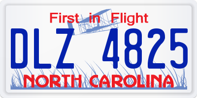 NC license plate DLZ4825