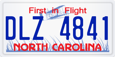 NC license plate DLZ4841