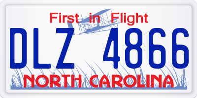 NC license plate DLZ4866