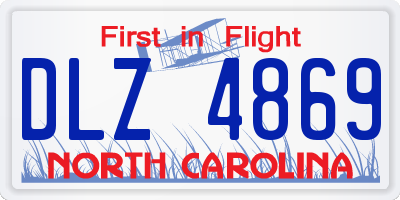 NC license plate DLZ4869