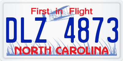 NC license plate DLZ4873