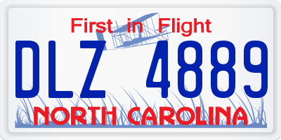 NC license plate DLZ4889