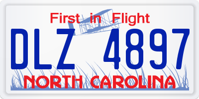 NC license plate DLZ4897