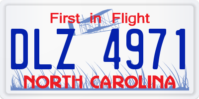 NC license plate DLZ4971