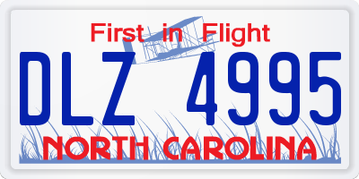 NC license plate DLZ4995