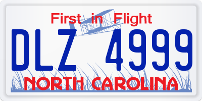 NC license plate DLZ4999