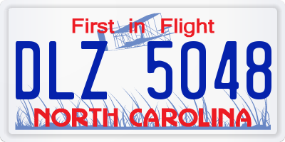 NC license plate DLZ5048