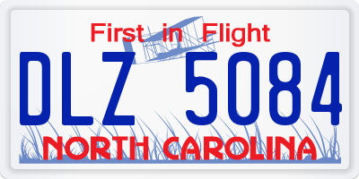 NC license plate DLZ5084