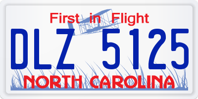 NC license plate DLZ5125