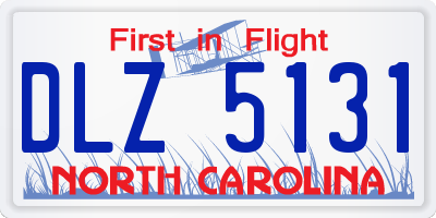 NC license plate DLZ5131