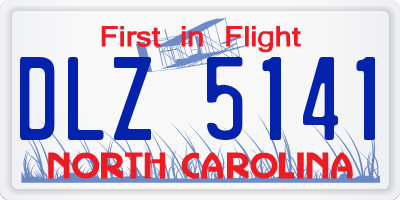 NC license plate DLZ5141
