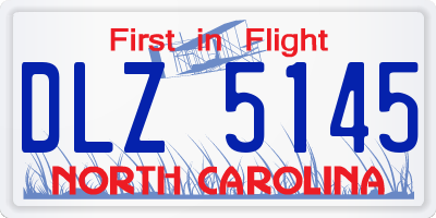 NC license plate DLZ5145
