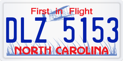 NC license plate DLZ5153