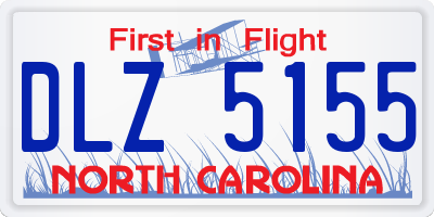 NC license plate DLZ5155