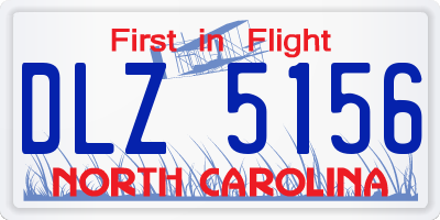 NC license plate DLZ5156