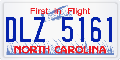 NC license plate DLZ5161