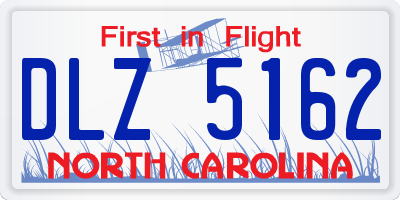 NC license plate DLZ5162