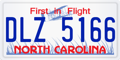 NC license plate DLZ5166