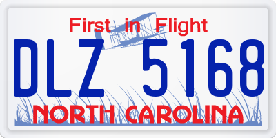 NC license plate DLZ5168