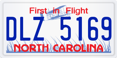 NC license plate DLZ5169