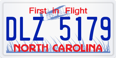 NC license plate DLZ5179