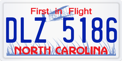 NC license plate DLZ5186