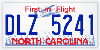 NC license plate DLZ5241