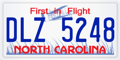 NC license plate DLZ5248