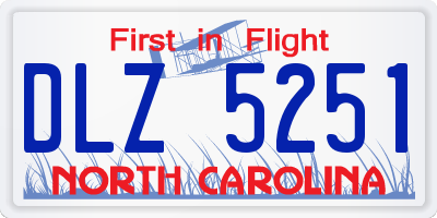 NC license plate DLZ5251