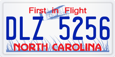 NC license plate DLZ5256