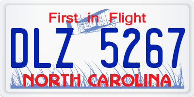 NC license plate DLZ5267