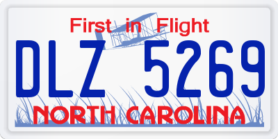 NC license plate DLZ5269