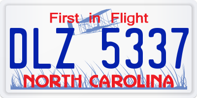 NC license plate DLZ5337