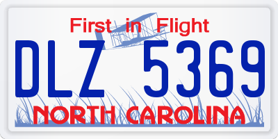 NC license plate DLZ5369