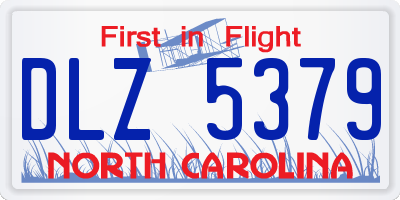NC license plate DLZ5379