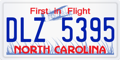 NC license plate DLZ5395