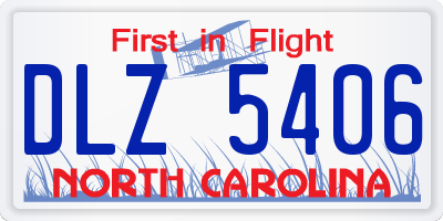 NC license plate DLZ5406