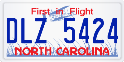 NC license plate DLZ5424