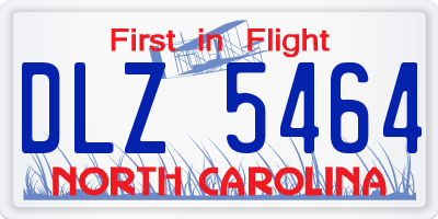 NC license plate DLZ5464