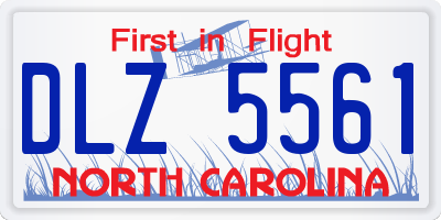 NC license plate DLZ5561