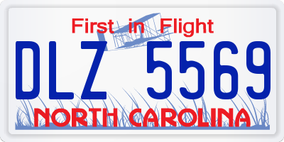 NC license plate DLZ5569