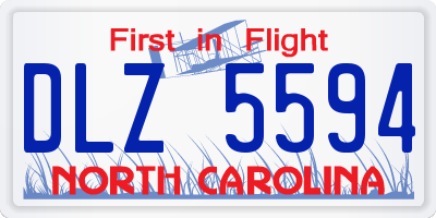 NC license plate DLZ5594
