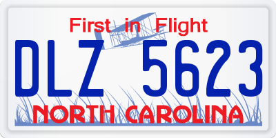 NC license plate DLZ5623
